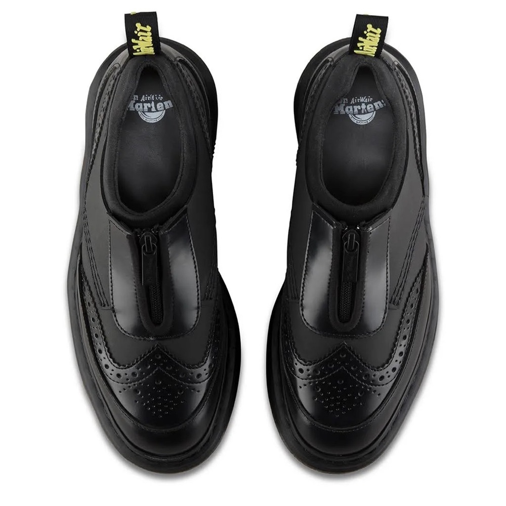 Dr Martens Women's Resnik Black Leather Celia Quad Platform Oxford Shoes Size 6 - Picture 2 of 7